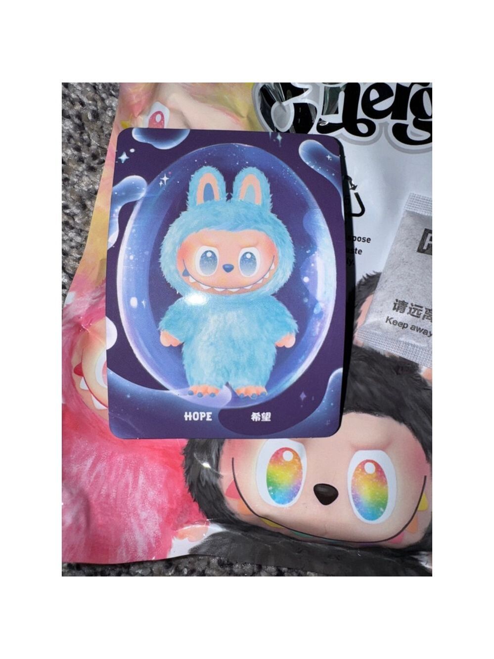 POPMART Big Into Energy Blue Plush Toy w/ Custom Mono Vest Cute Collectible Doll - Picture 5 of 12